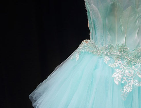 Mint Green Strapless Sheath Wedding Dress - Layered Tulle Ruffle Dress - Princess Wedding Dress with Sweetheart Neckline Plus Size